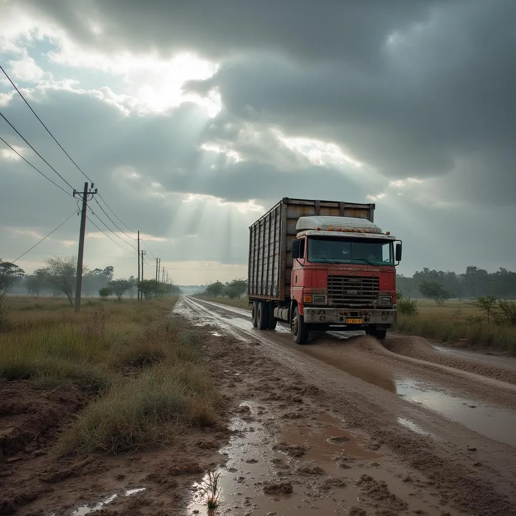 Carretera en condiciones difíciles