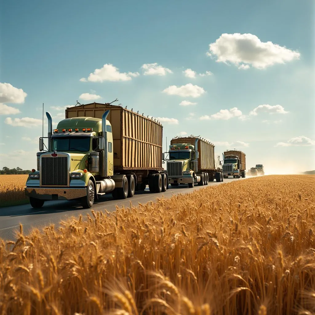 Transporte de maquinaria agrícola